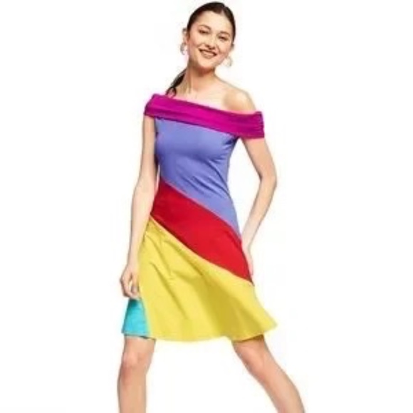 NWT STEPHEN BURROWS FOR TARGET SMALL COLOR BLOCK DRESS - Picture 1 of 1
